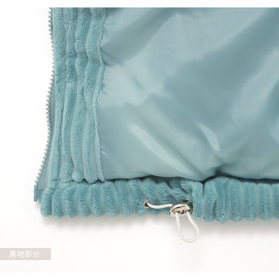 アウター コーデュロイ 中綿ダウン ブルゾン ジャケット ZIP 春 秋 冬 新作 ブラック ホワイト ブルー ブラウン アイボリー S M L JOCOSA 9314