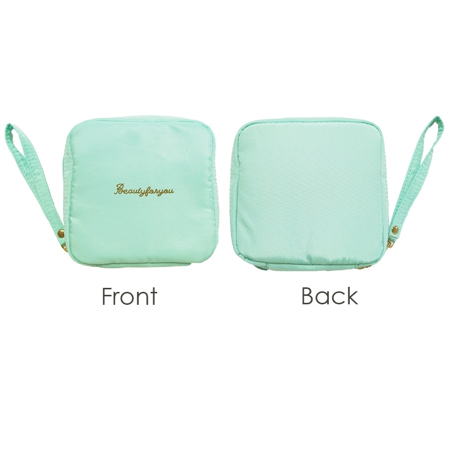 化粧ポーチ 撥水 サニタリー メイクポーチ 小物入れ サニタリーポーチ 生理用品 ナプキンポーチ ナプキン 化粧品 コスメ 収納 リップ メイク道具 おしゃれ シンプル ワンポイント ロゴ 裏地付き 新作 ブラック 黒 グリーン 緑 レッド 赤 ミントグリーン ピンク JOCOSA 9036