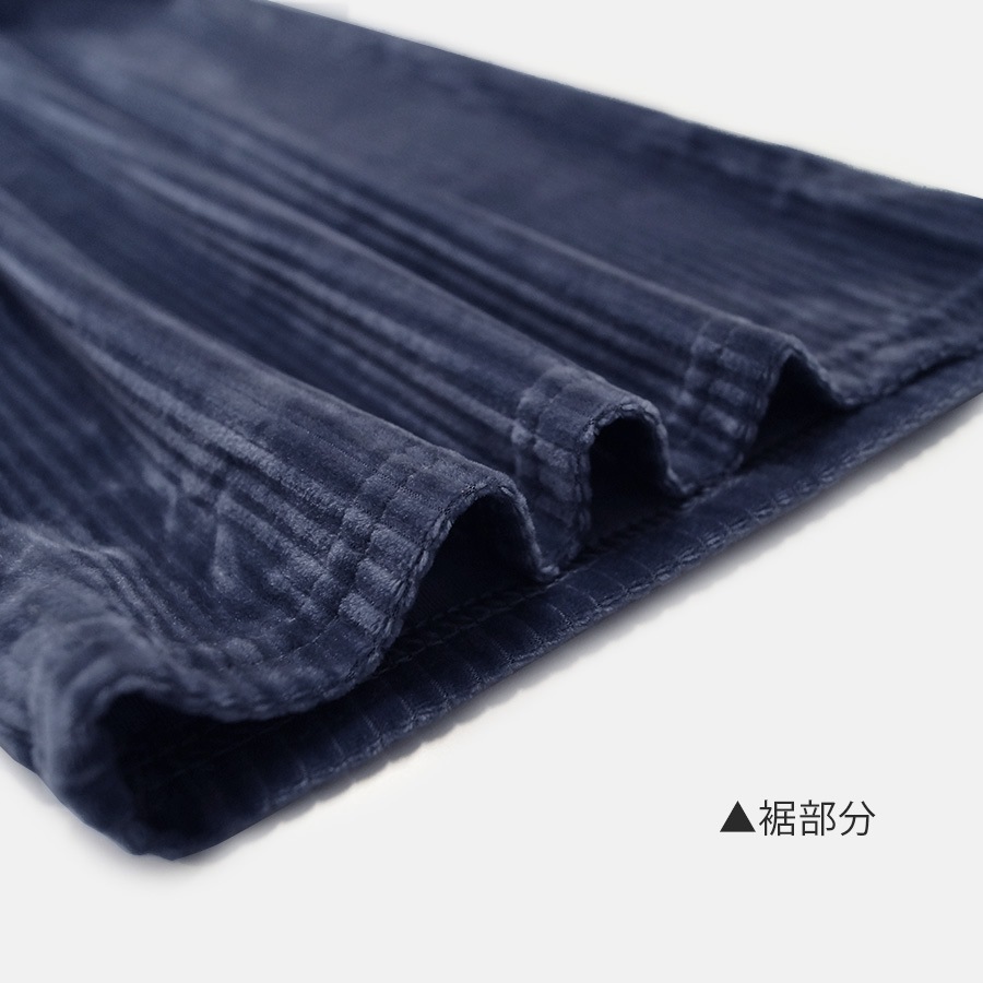 ワイドパンツ レディース 春夏秋冬 新作 ウエストゴム リブ コーデュロイ ベロア ルームウェア ボトムス ロング リラックス 大人可愛い かっこいい おしゃれ ロゴ 韓国 韓国風 グレー SML JOCOSA 8173 送料無料 即納