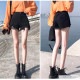 ショートパンツ デニム ダメージ ハイウエスト 韓国ファッション レディース 新作 春 夏 秋 ブラック ホワイト ダークグレー ライトブルー ブルー S M L XL JOCOSA 9123