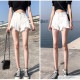 ショートパンツ デニム ダメージ ハイウエスト 韓国ファッション レディース 新作 春 夏 秋 ブラック ホワイト ダークグレー ライトブルー ブルー S M L XL JOCOSA 9123