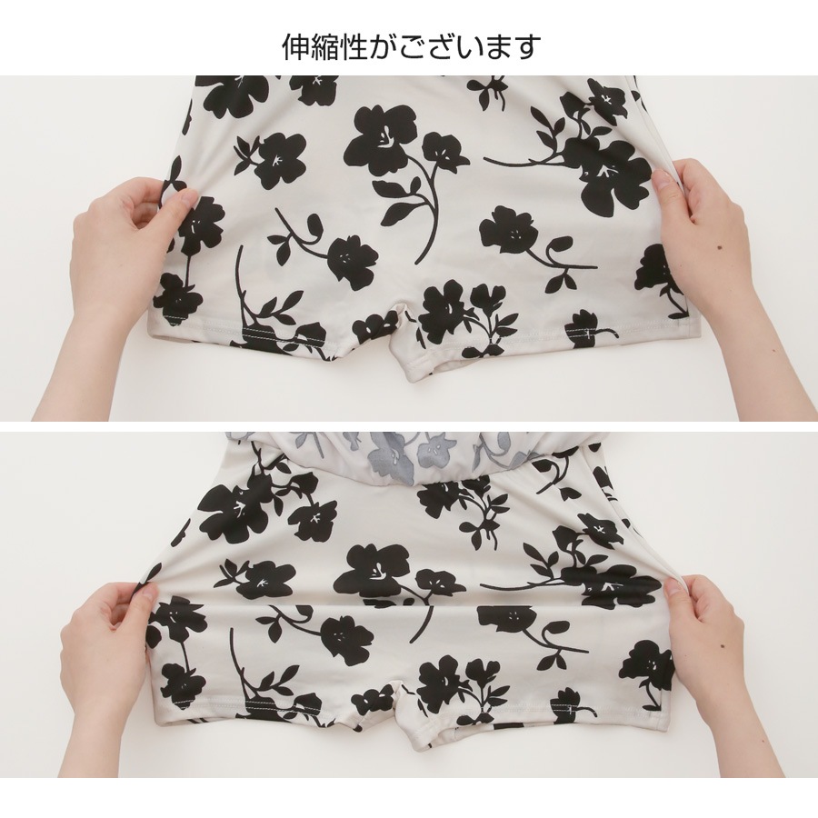 水着 ワンピース 花柄 レースアップ フリル ホルターネック バックリボン 水着体型カバー 体型カバー セクシー 夏 パッド付き 大人 おしゃれ レディース ホワイト M L XL JOCOSA 9812