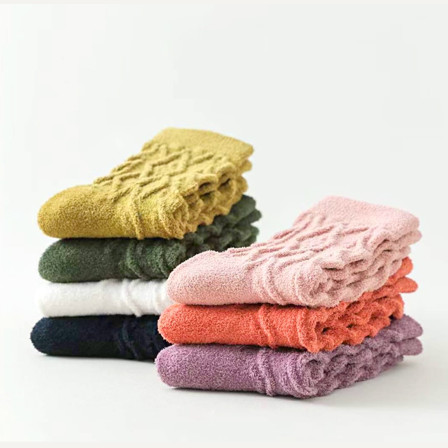 靴下 レディース ルームソックス もこもこ靴下 モコモコ 冷えとり 防寒 ポカポカ あったかい あったか靴下 欧米 欧風 あったかグッズ くつ下 秋冬ソックス 厚手 おしゃれ 暖かい ルームウェア ブラック 黒 JOCOSA 9467