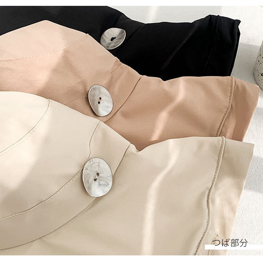 つば広 ハット 帽子 バケットハット ボタン 日よけ 紫外線 対策 2way 韓国ファッション レディース プチプラ シンプル 大人 おしゃれ 新作 春 夏 秋 ブラック 黒 ベージュ 茶 ブラウン フリーサイズ JOCOSA 9409