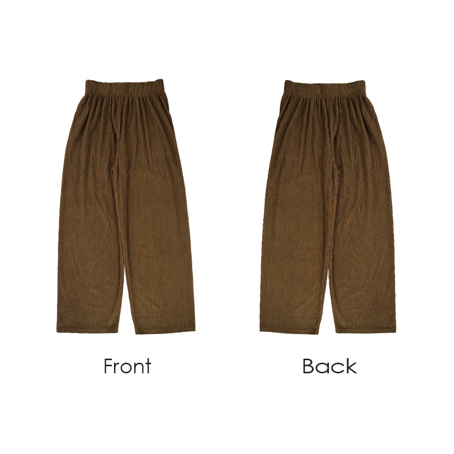 コーデュロイ リラックスパンツ ストレート 薄手 ワイド ロングパンツ ハイウエスト ゆったり 定番 シンプル 韓国ファッション レディース 新作 春 秋 冬 ブラック ブラウン グレージュ アイボリー M L JOCOSA 9130