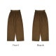 コーデュロイ リラックスパンツ ストレート 薄手 ワイド ロングパンツ ハイウエスト ゆったり 定番 シンプル 韓国ファッション レディース 新作 春 秋 冬 ブラック ブラウン グレージュ アイボリー M L JOCOSA 9130