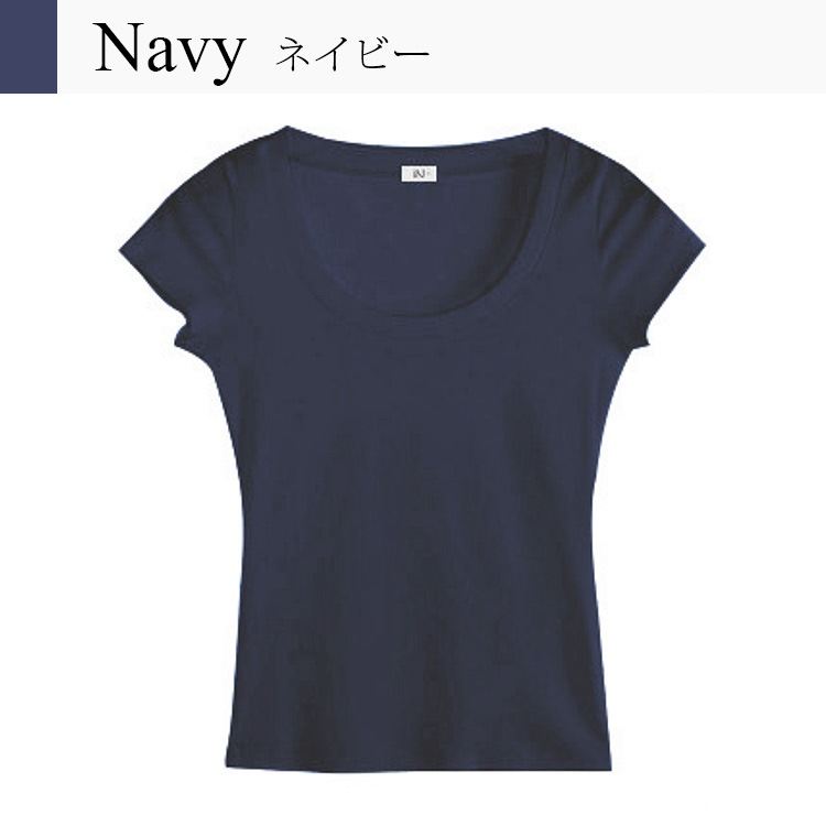 Tシャツ トップス 半袖 ミドル丈 カットソー ストレッチ レディース 春 夏 秋 新作 ブラック ホワイト グレー ネイビー グリーン ブルー S M L XL JOCOSA 8069