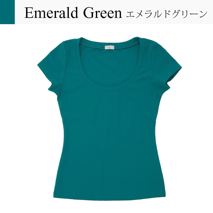 Tシャツ トップス 半袖 ミドル丈 カットソー ストレッチ レディース 春 夏 秋 新作 ブラック ホワイト グレー ネイビー グリーン ブルー S M L XL JOCOSA 8069