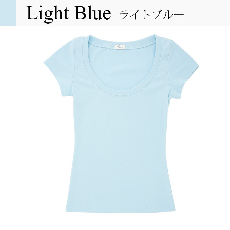 Tシャツ トップス 半袖 ミドル丈 カットソー ストレッチ レディース 春 夏 秋 新作 ブラック ホワイト グレー ネイビー グリーン ブルー S M L XL JOCOSA 8069