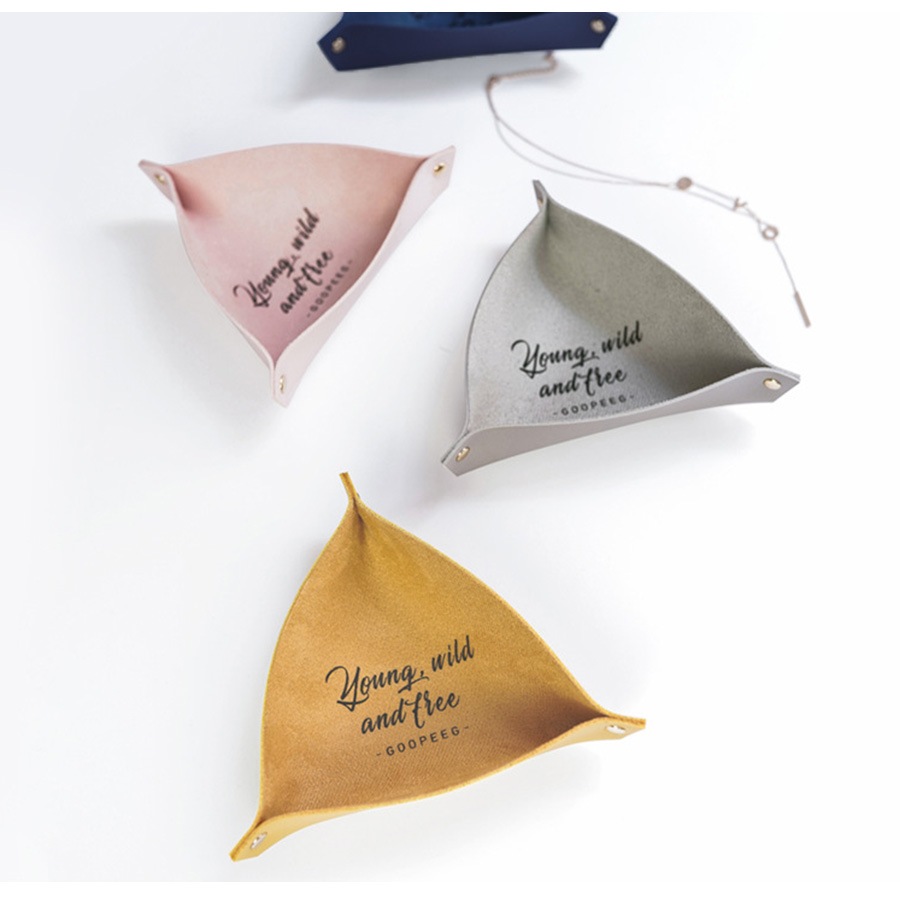 レザートレイ インテリア 雑貨 小物入れ おしゃれ 収納ケース マルチトレー 革小物 合皮 英文 かわいい ユニセックス ギフト プレゼント 春夏秋冬 新作 グレー ピンク マスタード ブルー 青 JOCOSA 9009 送料無料 即納