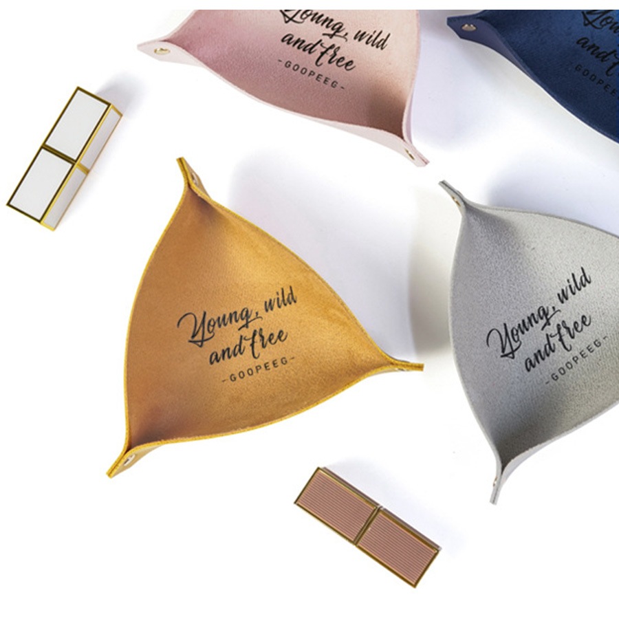 レザートレイ インテリア 雑貨 小物入れ おしゃれ 収納ケース マルチトレー 革小物 合皮 英文 かわいい ユニセックス ギフト プレゼント 春夏秋冬 新作 グレー ピンク マスタード ブルー 青 JOCOSA 9009 送料無料 即納