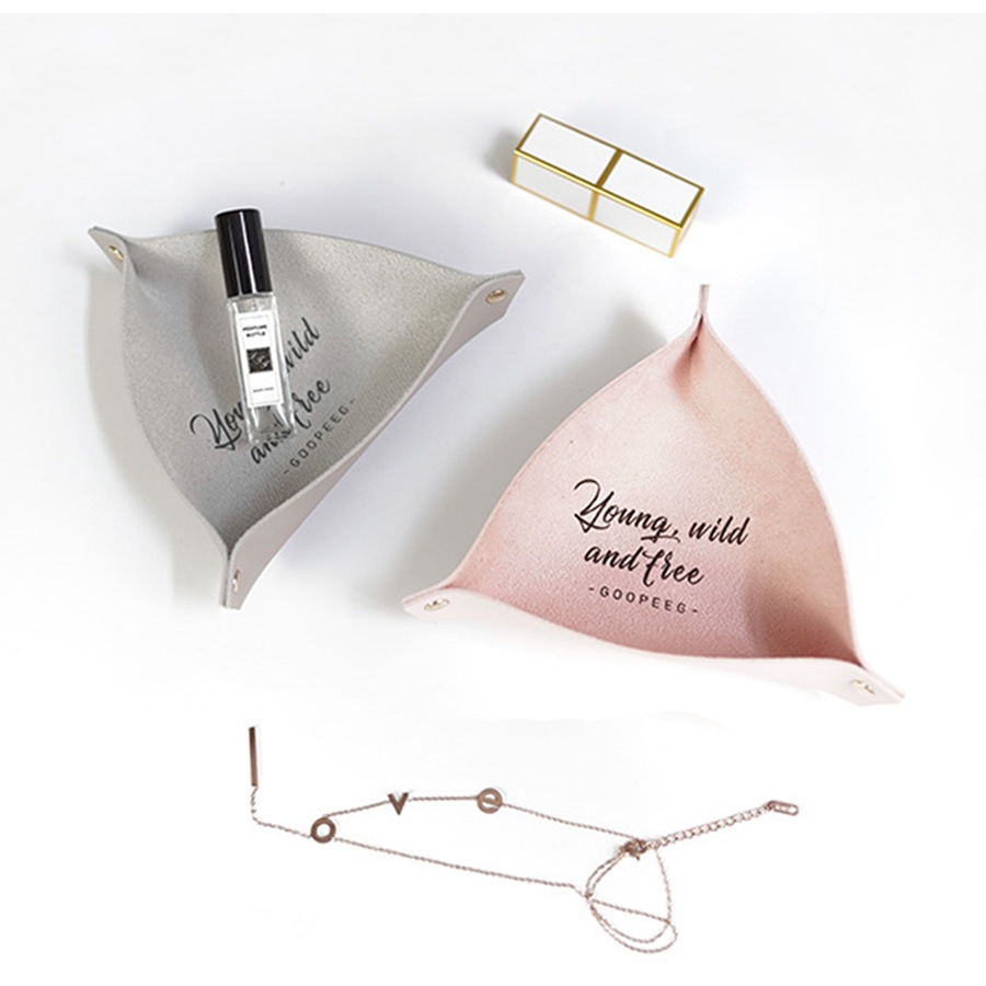 レザートレイ インテリア 雑貨 小物入れ おしゃれ 収納ケース マルチトレー 革小物 合皮 英文 かわいい ユニセックス ギフト プレゼント 春夏秋冬 新作 グレー ピンク マスタード ブルー 青 JOCOSA 9009 送料無料 即納