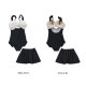 水着 体型カバー 韓国ファッション 夏 セクシー 胸元 フリル 背中見せ ワンピース スカート カシュクール キーホール パット付き カップ付き アジャスター シンプル 大人 おしゃれ レディース 春 秋 新作 ブラック 黒 ネイビー 紺 イエロー 黄色 M L JOCOSA 9802