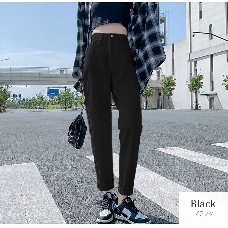 デニムパンツ ストレート ロング丈 ジーパン カジュアル ポケット シンプル 無地 ストリート 韓国ファッション レディース 新作 春 夏 秋 冬 ブラック 黒 ダークグレー 灰 アイボリー ライトブルー ブルー グレイッシュブルー 青 S M L XL JOCOSA 9106