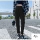 デニムパンツ ストレート ロング丈 ジーパン カジュアル ポケット シンプル 無地 ストリート 韓国ファッション レディース 新作 春 夏 秋 冬 ブラック 黒 ダークグレー 灰 アイボリー ライトブルー ブルー グレイッシュブルー 青 S M L XL JOCOSA 9106