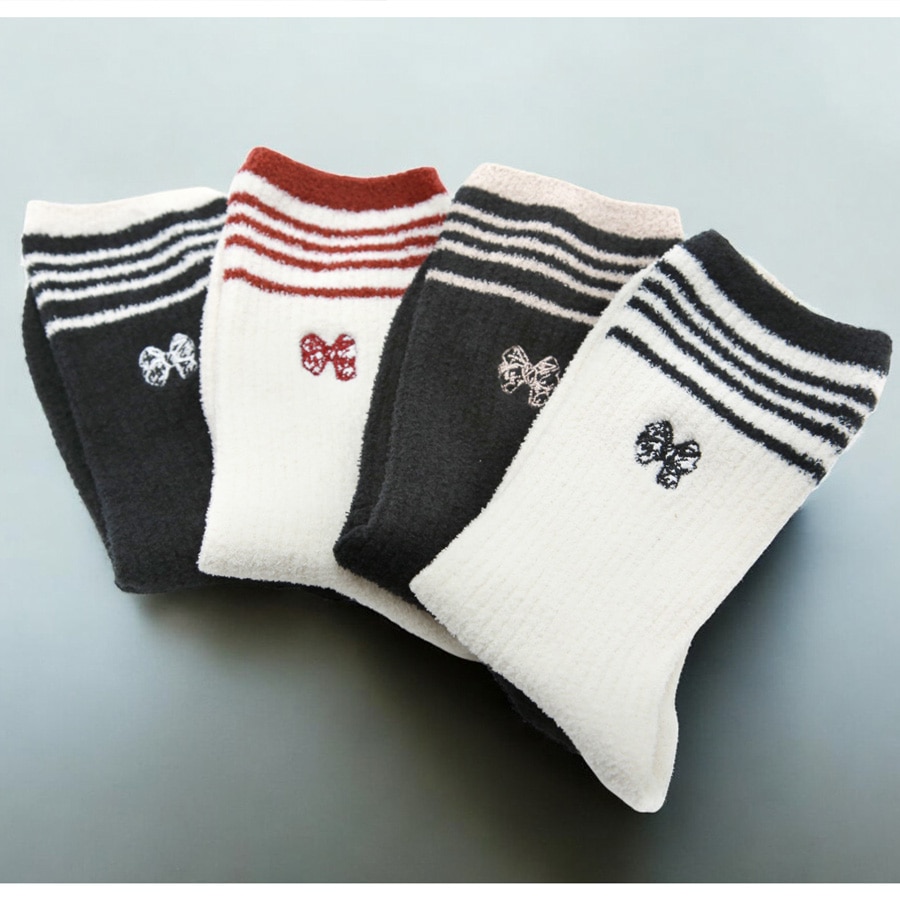 靴下レディース もこもこ ルームソックス 2足セット カジュアル 9469