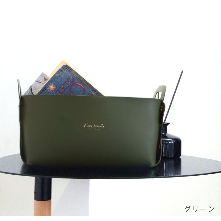 収納かご 小物入れ ボックス ケース 雑貨 インテリア おしゃれ かわいい メイクボックス コスメ収納 化粧品 リモコン 折りたたみ 取っ手 合皮 PUレザー 春夏秋冬 新作 大 マスタード キャメル グレー グリーン 緑 ブラック 黒 ピンク JOCOSA 9011 送料無料 即納