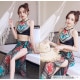水着 体型カバー 韓国ファッション 夏 セクシー パレオ スカート キャミソール ショートパンツ ペイズリー柄 バッククロス 背中見せ パット付き カップ付き 大人 おしゃれ レディース 春 秋 新作 オレンジ レッド M L JOCOSA 9803