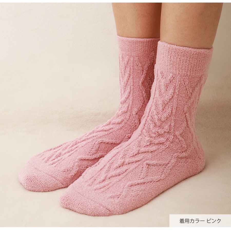 靴下 ソックス もこもこ 厚手 3足セット ランダム あったか レディース 春 秋 冬 新作 ブラック ホワイト ピンク グリーン オリーブ ラベンダー オレンジ フリーサイズ JOCOSA 9445