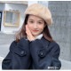 ベレー帽 レディース 春夏秋冬 新作 帽子 ファー ふわふわ シンプル 暖かい おしゃれ 可愛い アジャスター 紐 韓国風 韓流 ライトグレー ピンク ブラック 黒 ベージュ ブラウン 茶色 グレージュ ホワイト 白 JOCOSA 8465 即納 送料無料