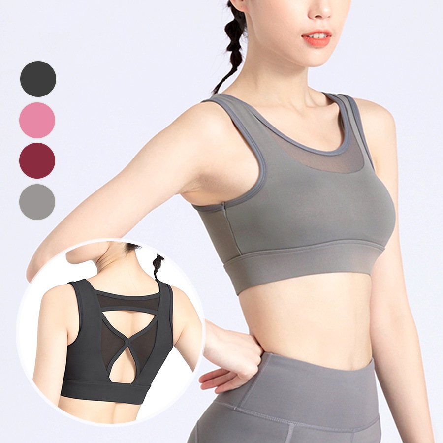 スポーツウェア スポーツブラ メッシュ スポブラ ノースリーブ タイト ショート丈 スポーティー フィットネス ヨガ レディース 韓国ファッション トップス 大人 おしゃれ シンプル ジム 春 夏 秋 冬 ブラック ピンク ワインレッド グレー S M L XL JOCOSA 8749