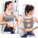 スポーツウェア スポーツブラ メッシュ スポブラ ノースリーブ タイト ショート丈 スポーティー フィットネス ヨガ レディース 韓国ファッション トップス 大人 おしゃれ シンプル ジム 春 夏 秋 冬 ブラック ピンク ワインレッド グレー S M L XL JOCOSA 8749