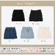 デニムスカート ハイウエスト 台形 ミニ ハイライズ デニム ミニ丈 ジーンズ ポケット カジュアル セクシー シンプル 無地 ストリート 韓国ファッション レディース 新作 春 夏 秋 ブラック ダークグレー ブルー ライトブルー アイボリー S M L XL JOCOSA 9104