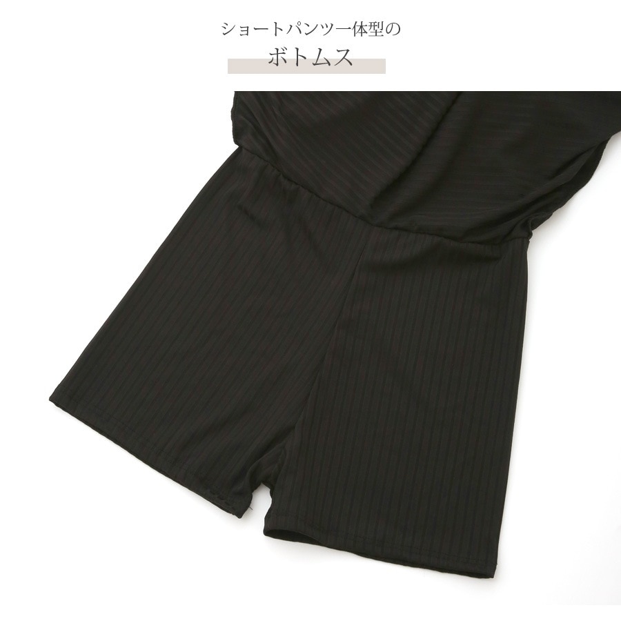 水着 ワンピース バイカラー ホルターネック ハイウエスト 体型カバー 着やせ セクシー 夏 パッド付き 大人 おしゃれ レディース ブラック ブラウン M L XL JOCOSA 9818