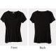 トップス レディース 半袖 春 夏 リブ Tシャツ カットソー スリット タイト 薄手 カジュアル ブラック ホワイト 黒 白 JOCOSA 8956 送料無料 即納