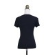 トップス レディース 半袖 春 夏 リブ Tシャツ カットソー スリット タイト 薄手 カジュアル ブラック ホワイト 黒 白 JOCOSA 8956 送料無料 即納