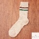 靴下 ソックス もこもこ ボーダー ロゴ 厚手 3足セット ランダム あったか レディース 春 秋 冬 アイボリー ブラウン グリーン 新作 フリーサイズ JOCOSA 9446