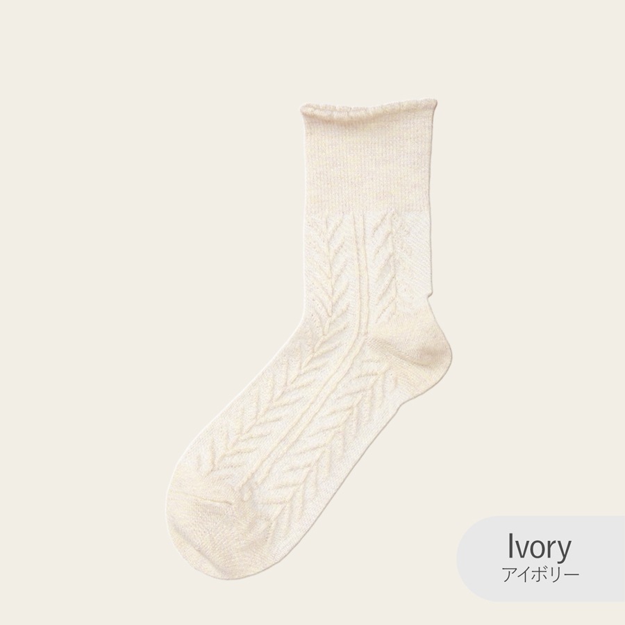 2足 セット 靴下 レディース おしゃれ ルームソックス ウール 柄 ヘリボーン くすみカラー シンプル クルー丈 華奢 北欧 くつ下 秋冬ソックス デザイン セットソックス JOCOSA 9472s