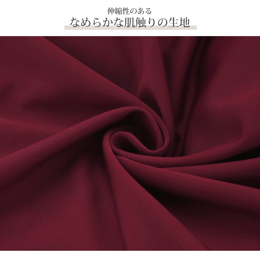 水着 ワンピース 体型カバー 一分袖 半袖 背中開き Vバック フリル パッド付き オールインワン レディース 春 夏 新作 ブラック ワインレッド M L XL JOCOSA 9820