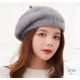ベレー帽 レディース 帽子 ニット ふわふわ シンプル ロゴ 秋 冬 おしゃれ 可愛い 韓国 韓流 グレー ブラック 黒 アイボリーマスタード ピンク ブラウン 茶 ネイビー 紺 JOCOSA 8483 即納 送料無料
