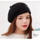 ベレー帽 レディース 帽子 ニット ふわふわ シンプル ロゴ 秋 冬 おしゃれ 可愛い 韓国 韓流 グレー ブラック 黒 アイボリーマスタード ピンク ブラウン 茶 ネイビー 紺 JOCOSA 8483 即納 送料無料