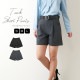ショートパンツ タック ボトムス ボタン ポケット 韓国ファッション レディース 新作 春 夏 秋 ブラック グレー S M L JOCOSA 9134
