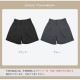 ショートパンツ タック ボトムス ボタン ポケット 韓国ファッション レディース 新作 春 夏 秋 ブラック グレー S M L JOCOSA 9134