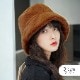 バケットハット レディース ハット 帽子 ボア ファー ふわふわ シンプル 秋 冬 暖かい あったか 厚手 防寒 おしゃれ 可愛い 韓国 韓流 ブラウン 茶色 ベージュ ブラック 黒 ピンク ホワイト 白 グレー JOCOSA 8484 即納 送料無料