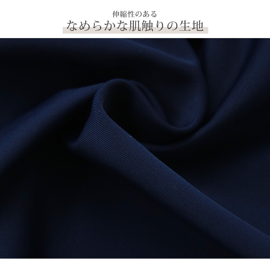 水着 ビキニ ハイウエスト フロントクロス 上下2点セット 体型カバー パッド付き セパレート 大人 シンプル おしゃれ レディース 夏 ブルー ネイビー M L XL JOCOSA 9822