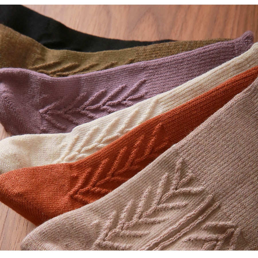 靴下 3足セット ウール混 ヘリンボーン柄 締め付けない シンプル クルー丈 あったか ランダム 保湿 レディース 新作 フリーサイズ JOCOSA 9450