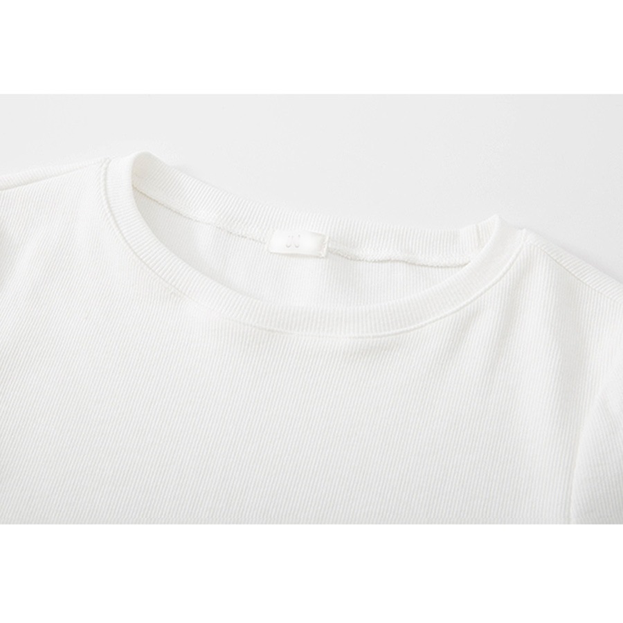 トップス レディース 長袖 変形裾 細リブ リボン結び 2way ヘムライン 肌見せ 春 秋 冬 無地 セクシー カットソー 薄手 カジュアル ブラック ホワイト 黒 白 JOCOSA 8965 送料無料 即納