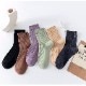 靴下 3足セット ウール混 ワンポイント 締め付けない ロゴ刺繍 シンプル クルー丈 あったか ランダム 無地 保湿 レディース新作 フリーサイズ JOCOSA 9449