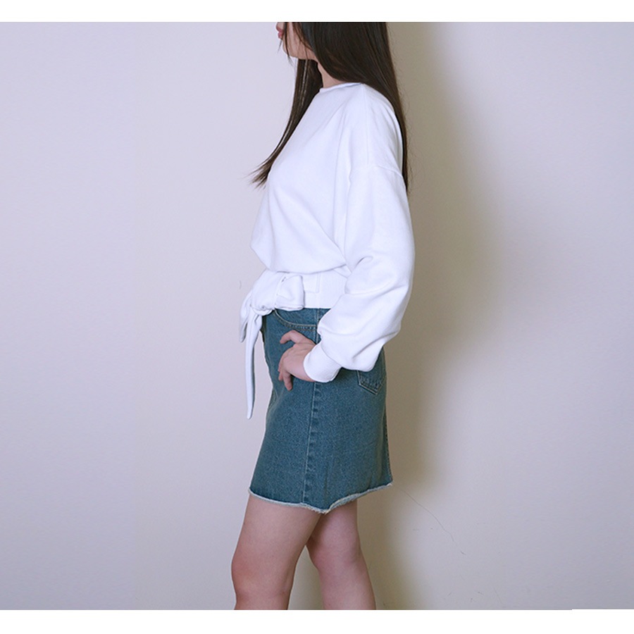 トレーナー スウェット レディース 長袖 リボン 春 秋 冬 トップス 無地 ゆったり ドロップショルダー 大きめ オーバーサイズ ボリューム袖 ミニ丈 大人可愛い 韓流 韓国 カジュアル グレー ブラック ホワイト 黒 白 JOCOSA 8967 送料無料 即納