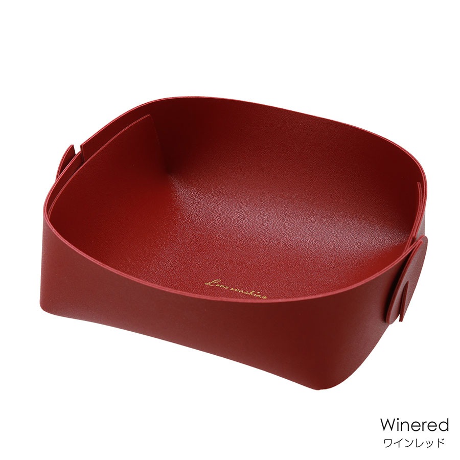 収納グッズ レザートレイ 折り畳み 15cm 小物入れ 小物トレー レザー