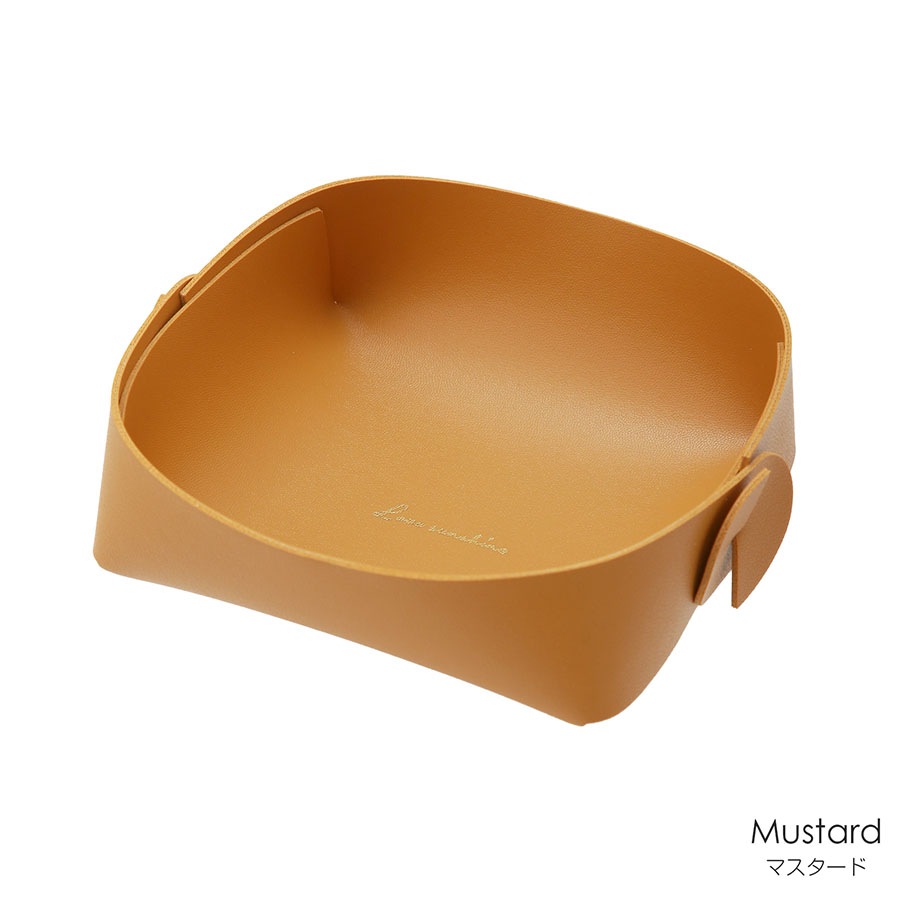 収納グッズ レザートレイ 折り畳み 12cm 小物入れ 小物トレー レザートレイ アクセサリー入れ 雑貨 インテリア 組み立て 新作 JOCOSA 9048