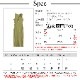 ワンピース レディース ロング スリット ノースリーブ リブ Ｕネック 前ボタン 薄手 春 夏 秋 冬 シンプル セクシー ブラック 黒 カーキ JOCOSA 8815 送料無料 即納