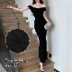 ワンピース ニット オフショルダー タイト ロング丈 半袖 春服 夏服 JOCOSA 5002