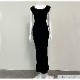 ワンピース ニット オフショルダー タイト ロング丈 半袖 春服 夏服 JOCOSA 5002