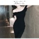 ワンピース ニット オフショルダー タイト ロング丈 半袖 春服 夏服 JOCOSA 5002