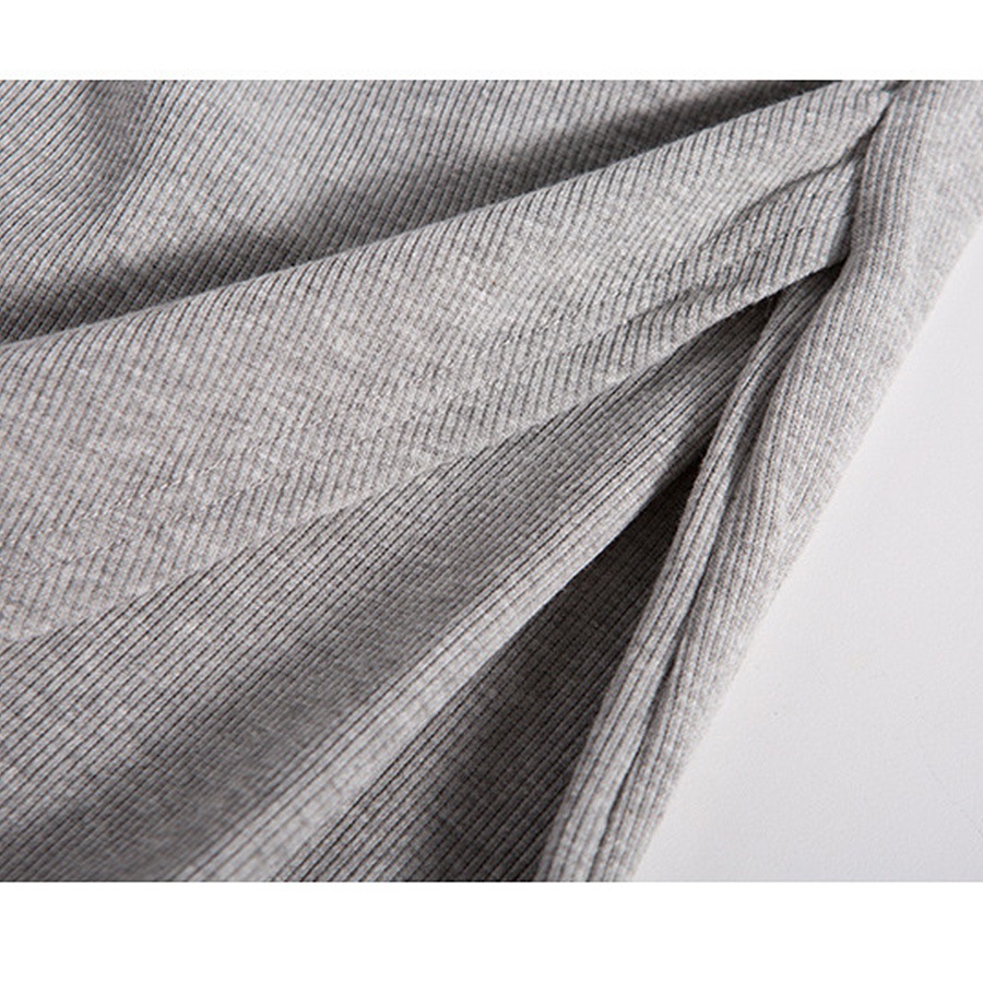 ワンピース レディース 半袖 アシンメトリー Ｖネック ショート丈 ミニ 細リブ 二枚仕立て 薄手 春 夏 秋 冬 シンプル セクシーブラック 黒 グレー JOCOSA 8816 送料無料 即納